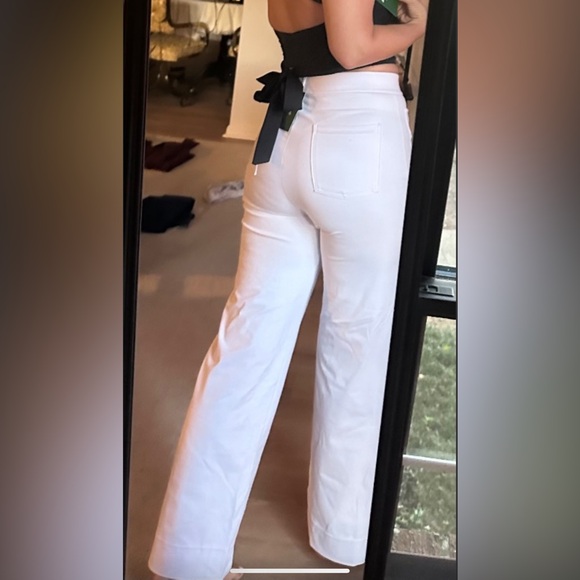 Halara White High Waisted Button Multiple Pockets Straight Leg Pants | NEW/NWT!! - Picture 14 of 14